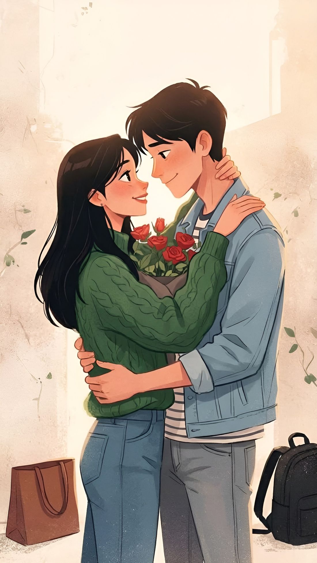 Romance illustration style example
