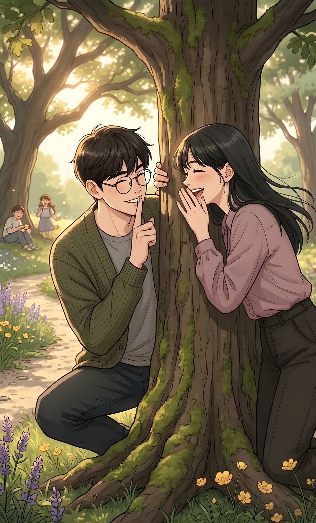 Romance illustration style example